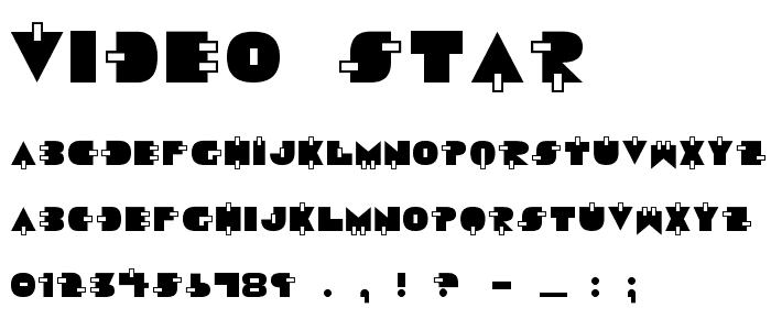 Video Star font